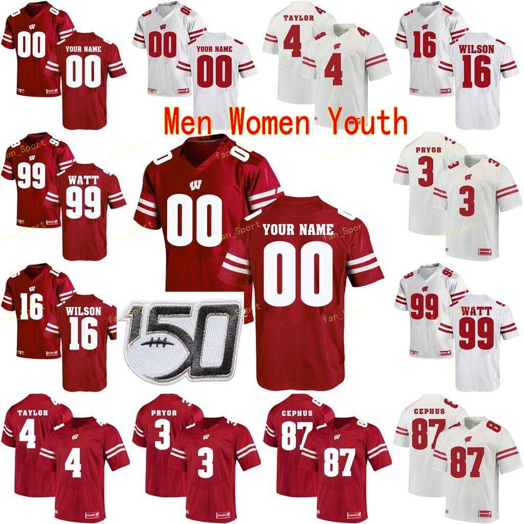 personalized wisconsin badger football jersey