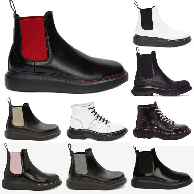 Zapatos En Tendencia Alexander McQueen | Botas Altas Tread De Piel  Black/Black Mujer – Aurea Avis