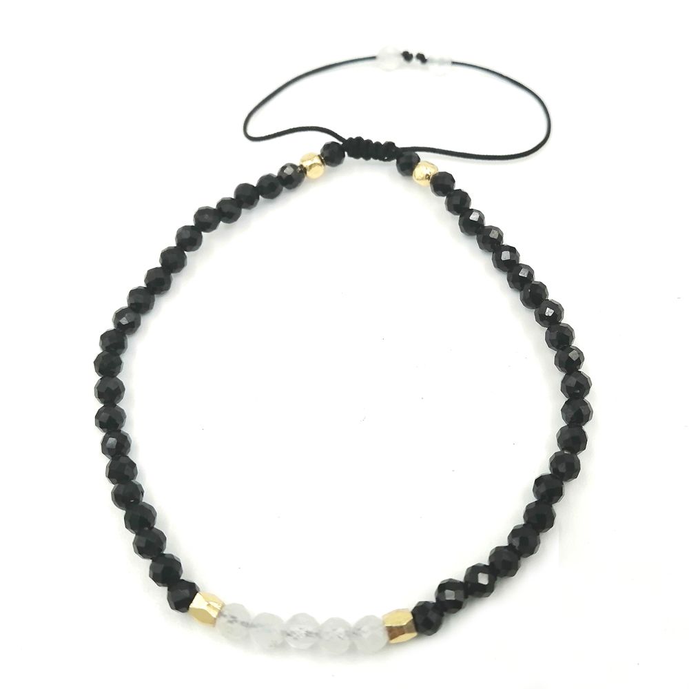 Black Spinel+White Cloud Crystal