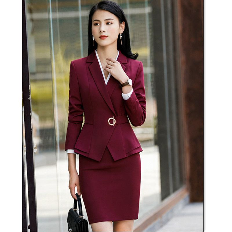 Compra Elegantes Mujeres Traje Falda Oficina Señora Formal Volante Cintura  Manga Completa Blazer + Falda Medias 2 Piezas Conjunto De Chaqueta Y Falda  Traje 201012 Barato | Entrega Rápida Y Calidad | DHgate Spain \u0026 Mexico