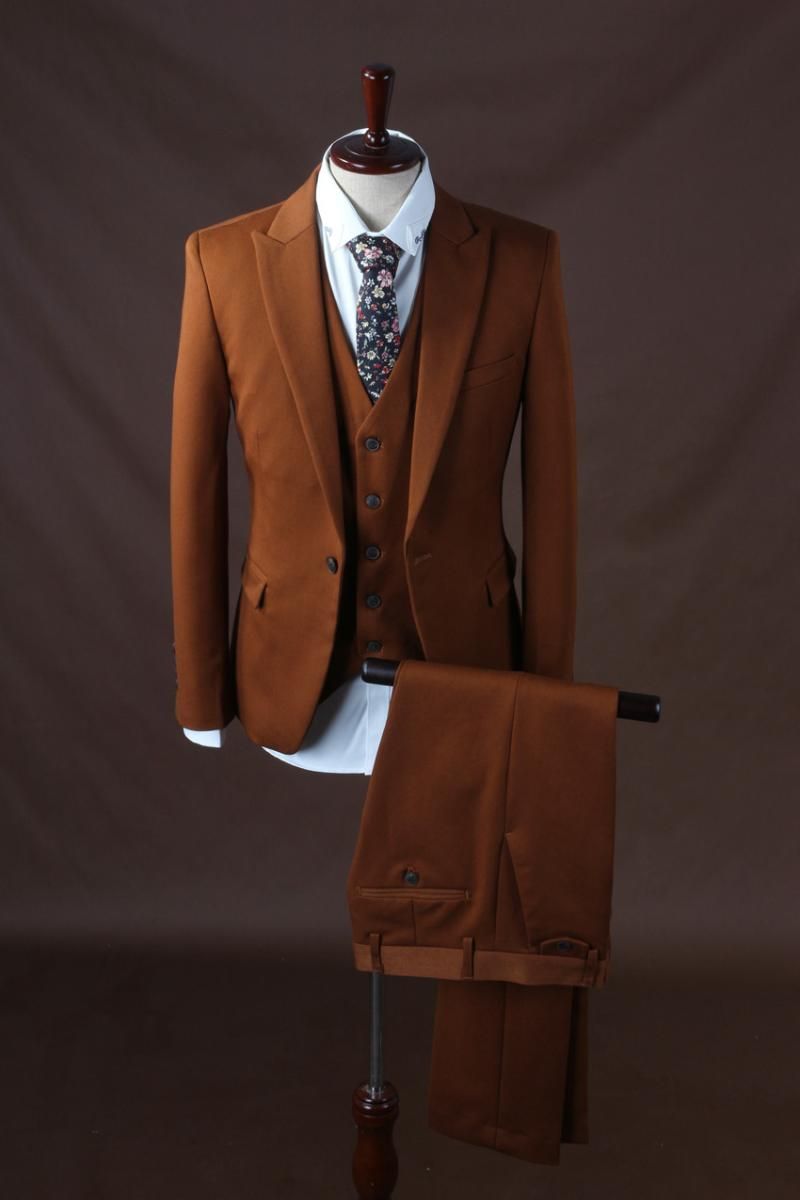 Mens Suits & Blazers 2021 Latest Coat Pant Design Dark Brown ...