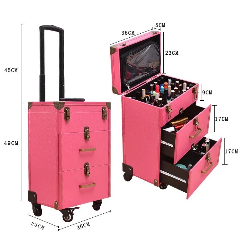 Compra Tatuaje De Uñas Bolsa De Equipaje Rolling Girl High Function  Multifunción Carro Maleta Mujer Multi Capa Caja De Cosmética Caja Caja De  Cosmética Barato | Entrega Rápida Y Calidad | Es.Dhgate