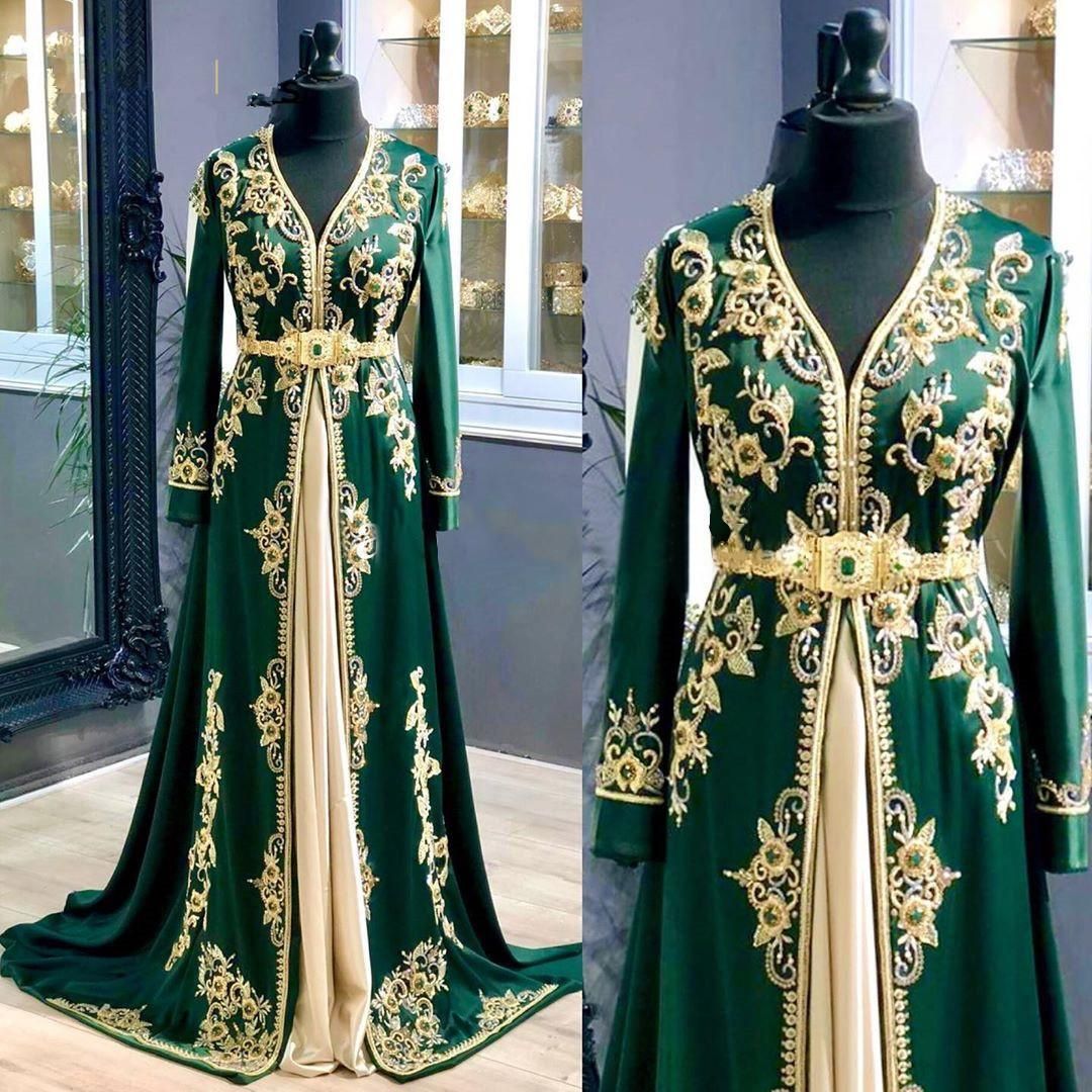 Caftan Marocain Pour Mariage Caftan Blanc Et Vert Pour Henné France ...