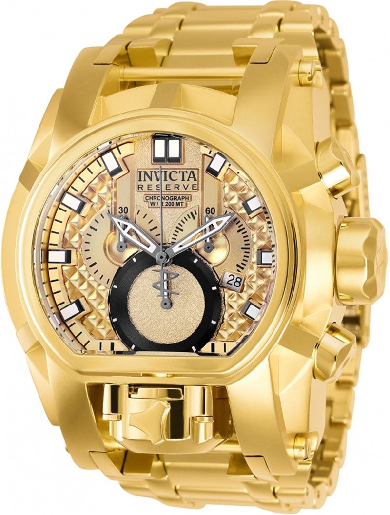 Invicta Model:25209 Reserve Bolt Zeus Magnum Swiss 18kt Gold Plated Dual  Dial Blue Watch New From Dropshipper2010, $2.65 | DHgate.Com