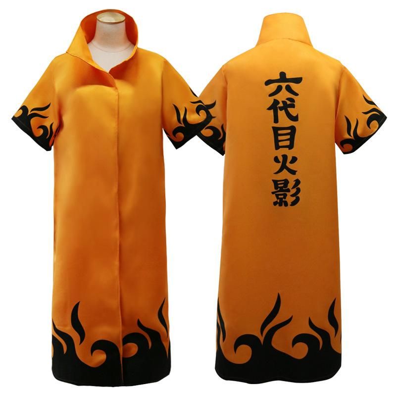 Naruto Anime Cosplay Costume Seventh Hokage Uzumaki Naruto Cloak Cape  Outfits