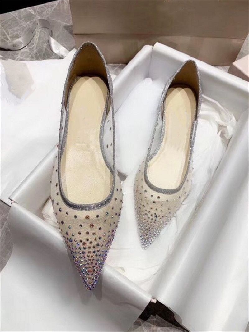 Polka Dot Lace Rhinestone Pointed Toe High Heels Stiletto Polka Dot Lace Rhinestone Pointed Toe High Heels Stiletto