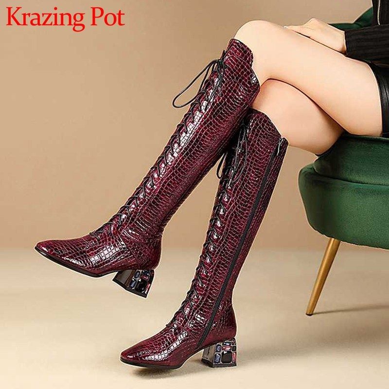 stone thigh high boots