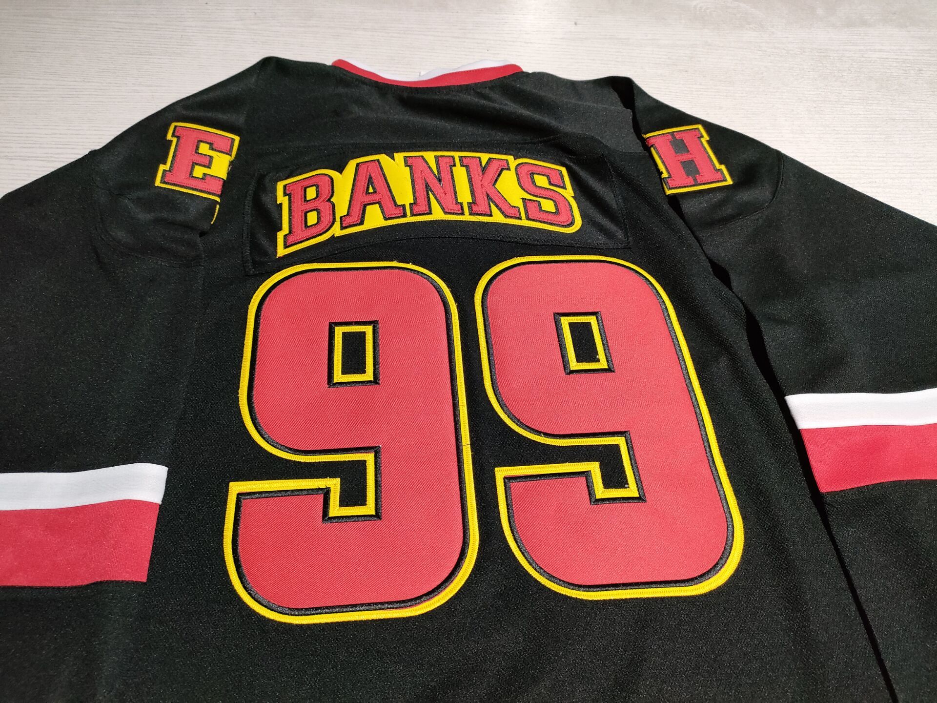 Custom The Mighty Ducks Eden Hall Warriors Adam Banks Retro Hockey Jersey  Black Any Name Number From Ytrade, $39.75