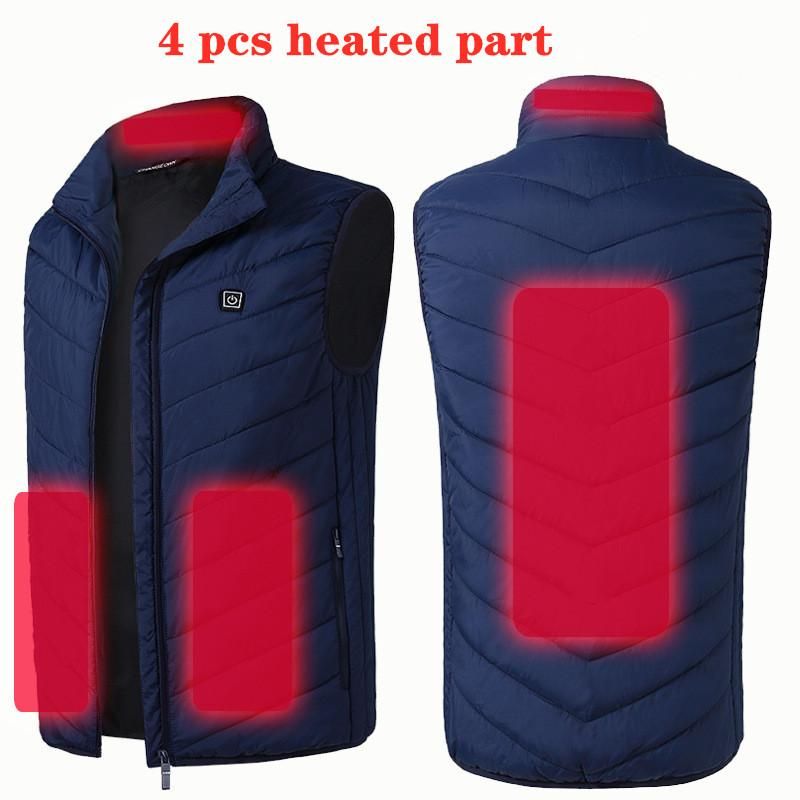 Blue 4 Pcs Heated