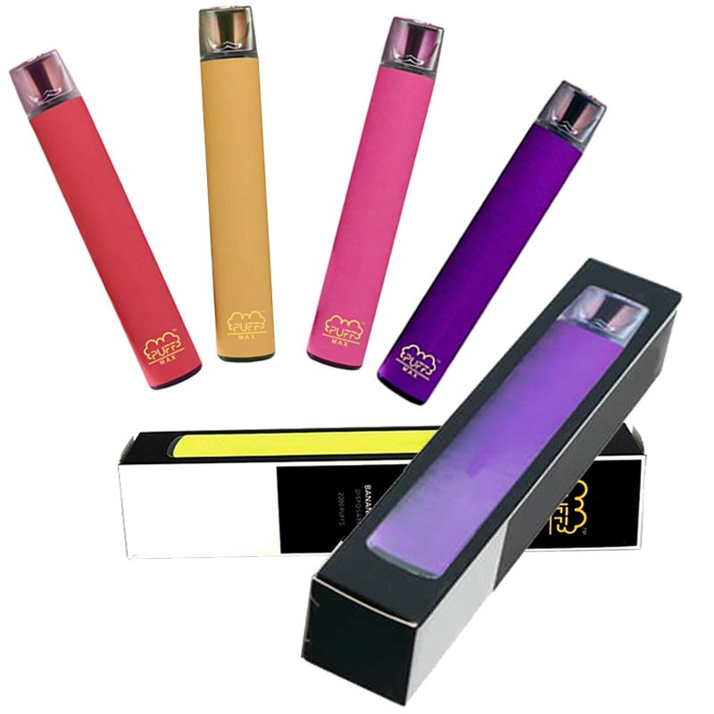 Puff Bars PUFF MAX 2000Puffs Disposable Vape Pen 1200mAh Battery Pre Filled 8.5ml Cartridges Pod