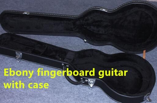 Ebony guitarra fingerboard com caso