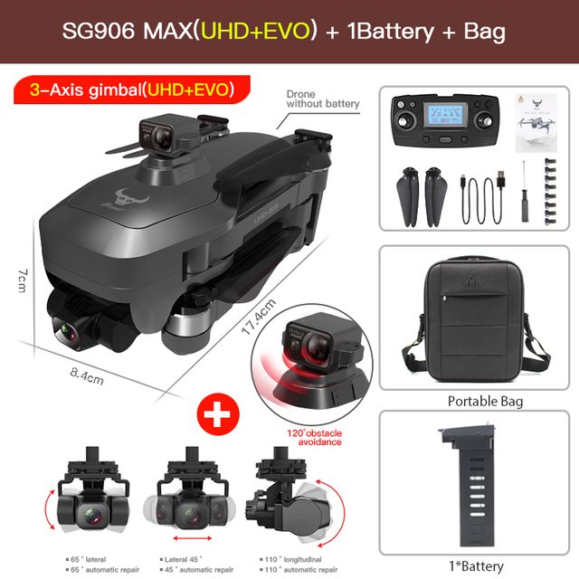 SG906 MAX+BAG+1*Batteri