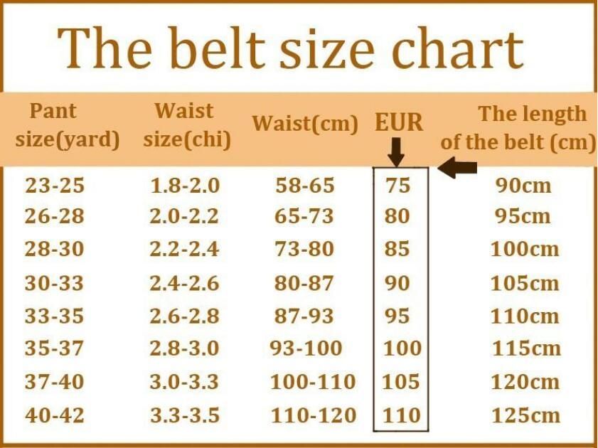 belt size for 32 waist in cm
