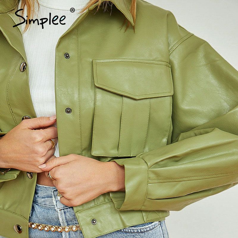 Simplee Casual Faux Leather Jacket Women Fashion Green Motorcycle Pocket Female Coat High Street Short Las Jackets 201007 From Huang03 21 59 Dhgate Com - Faux Leather Coat Womens Uk Simplee Casual Faux Leather Jacket Women Fashion Green Motorcycle Pocket Female Coat High Street Short Las Jackets 201007 From Huang03 21 59 Dhgate Com - Faux Leather Coat Womens Uk