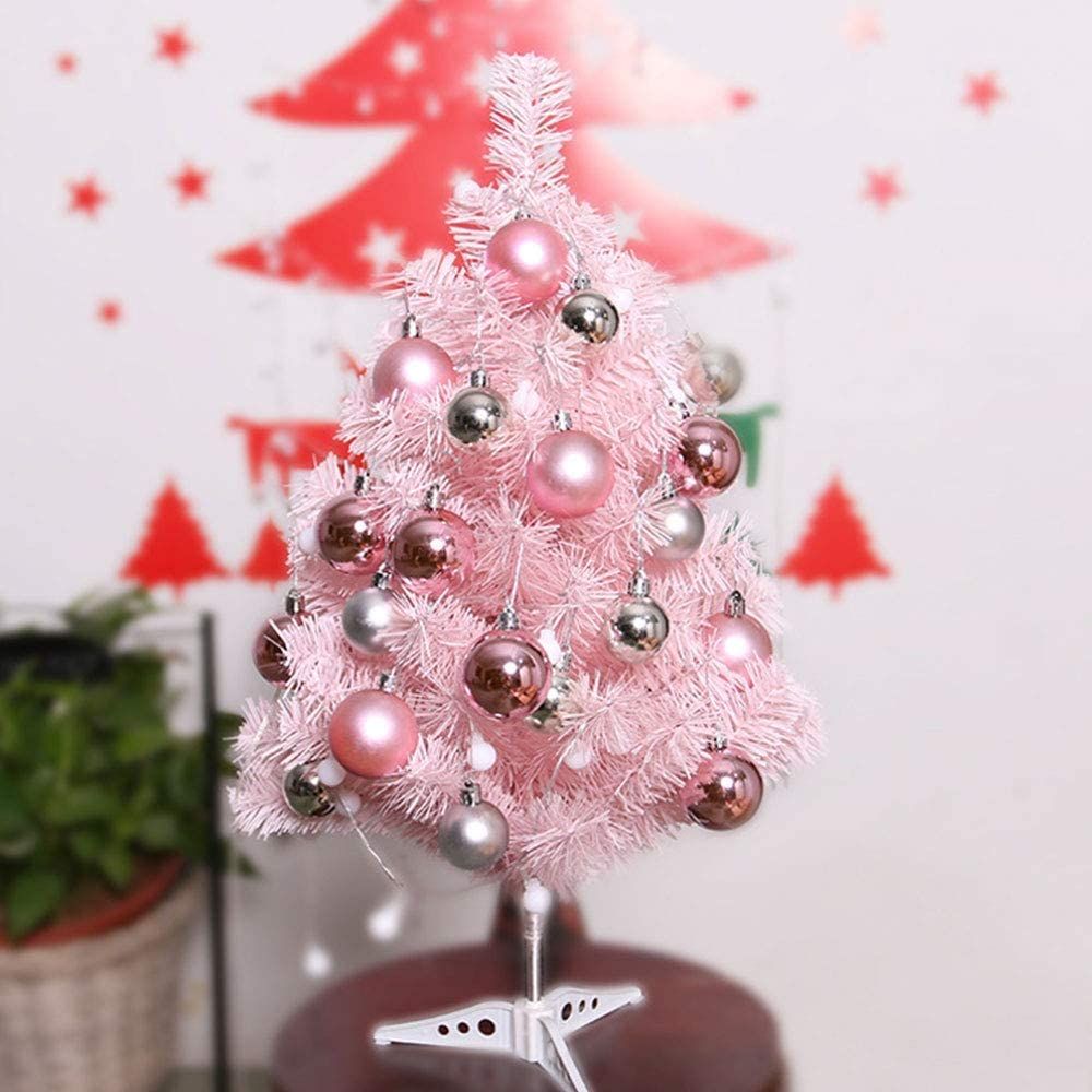 Tabletop Árvore de Natal Pequena árvore artificial com bolas, suporte LED luzes mini árvore de Natal Tabletop Árvore de Natal Pequena árvore artificial com bolas, suporte LED luzes mini árvore de Natal