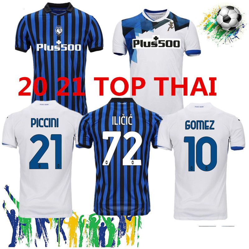 2020 2021 Atalanta B.C. Soccer Jersey #10 GOMEZ #72 ILICIC ...