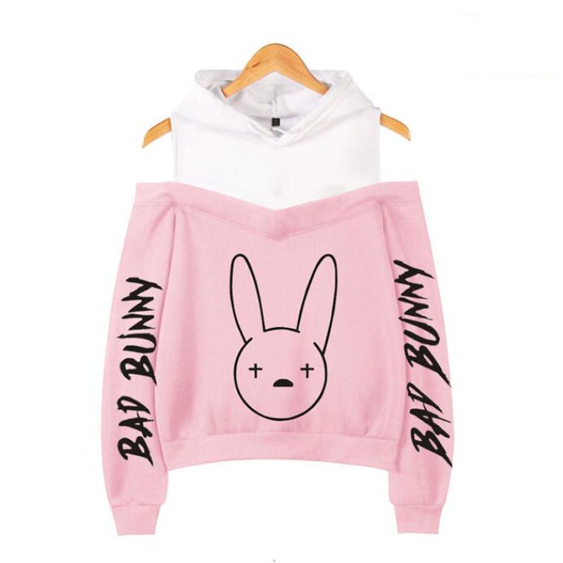 Compra Rapero Hip Hop Bad Bunny Sexy Off Hombro Sudaderas Con Capucha  Mujeres Moda Sudadera Con Capucha 2021 Venta Caliente Ropa De Streetwear  Barato | Entrega Rápida Y Calidad | Es.Dhgate