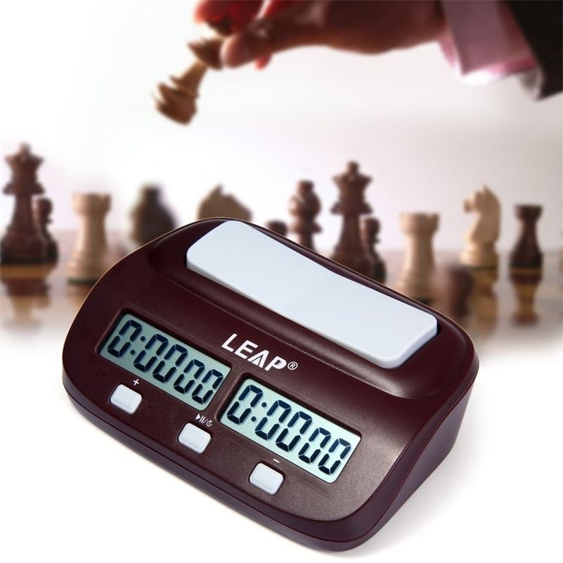 Metal Analog Chess Clock 1-GO Count Up Down Alarm Timer For Game  Competition