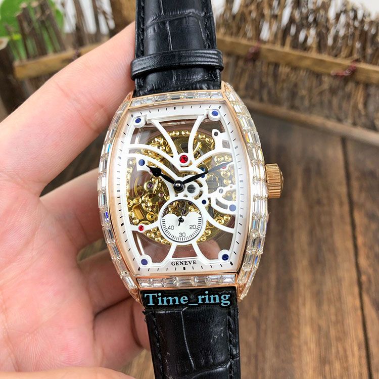 Acquistare La Migliore Edizione 8880 B SG SQT Skeleton Dial Rose Gold  Diamond Case Movimento Meccanico Automatico Movimento Meccanico Mens  Orologio In Pelle Marrone Cinturino In Pelle Luxry Orologi Economico |  Consegna