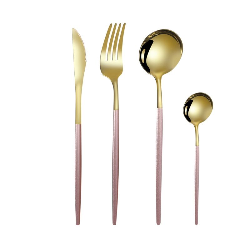 Pink (knife+fork+spoon+spoon)