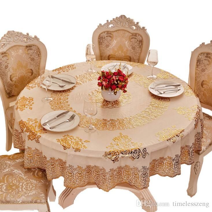 European Style Hot Stamping Table Cloth 12 Design Waterproof Oilproof