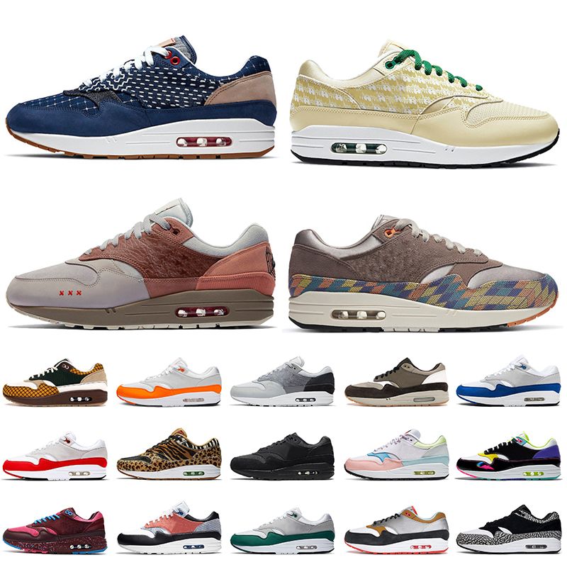 أحذية Nike Nike Air Max 1 Stock X 2021 موضة جديدة Denham 1 Lemonade Amsterdam N7 Taupe Haze احذية الجري لندن Evergreen Aura Magma Orange إمرأة رجالي أحذية رياضية 2021 من Top Quality Shop