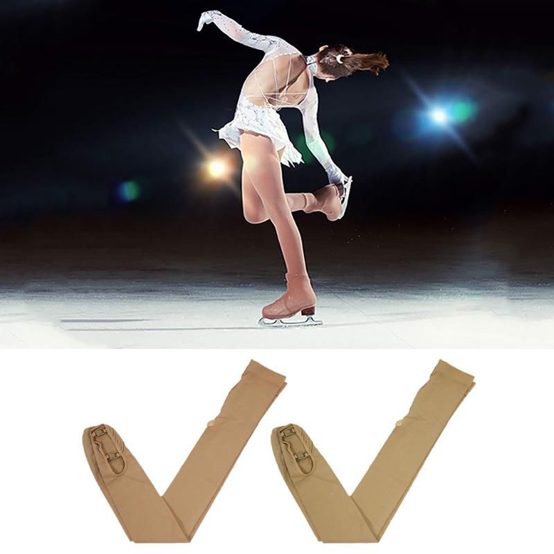 Ice Figure Skating Tights Over Boots/ Footless Compression Pants Leggings