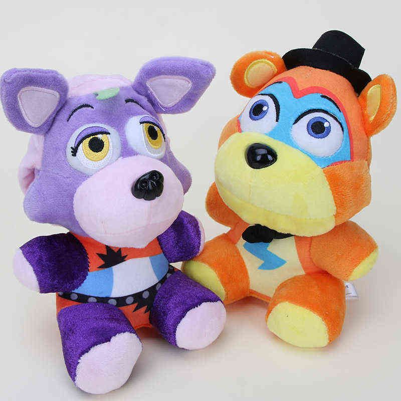 25cm Plush Doll Vannie Glamrock Freddy Glamrock Chica Montgomery Gator  Roxanne Wolf Stuffed FNAF Toys