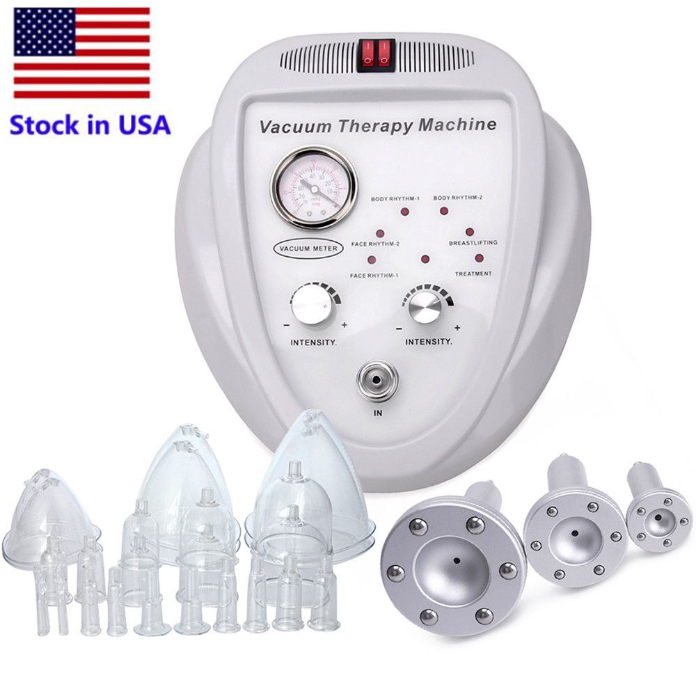 Stock in USA New listing Vacuum Massage Therapy Enlargement Pump Lifting Breast Enhancer Massager Bust Cup Body Shaping Beauty Machine