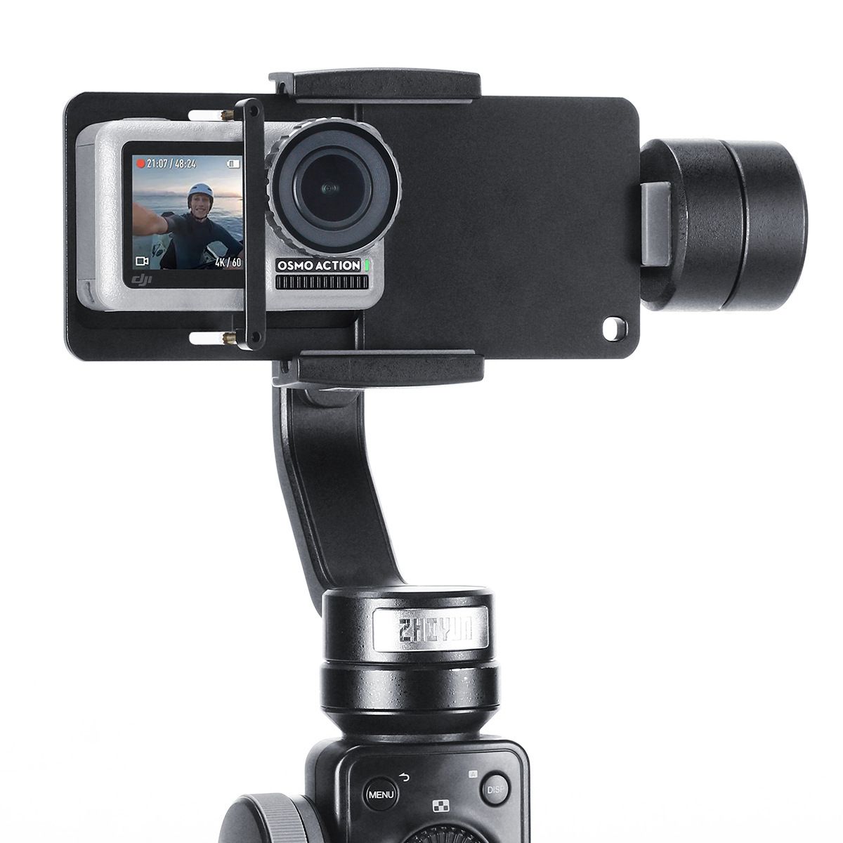 Feiyu SPG 2 Handheld Stabilizer Gimbal Action Camera Adapter Mount Plate Adapter for GoPro Hero 7/6/5/4/3+,Used on DJI Osmo Mobile 2,Zhiyun Smooth Q/C Feiyu SPG 2 Handheld Stabilizer Gimbal Action Camera Adapter Mount Plate Adapter for GoPro Hero 7/6/5/4/3+,Used on DJI Osmo Mobile 2,Zhiyun Smooth Q/C