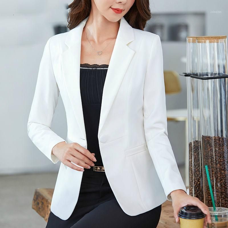 Compra Trajes De Mujer Blazers Blazer Blazer De Manga Larga Mujeres Traje  Chaqueta Femenino Color Sólido Elegante Casual Rosa Blanco Blanco Negro  Para Autumn1 Barato | Entrega Rápida Y Calidad | Es.Dhgate