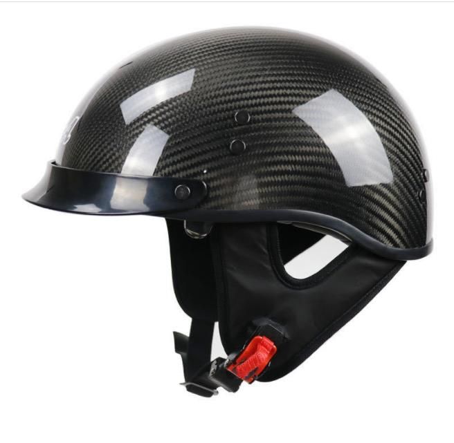 Carbon Fiber Helmets Half Helmet Retro Motorcycle Four Seasons Helmet