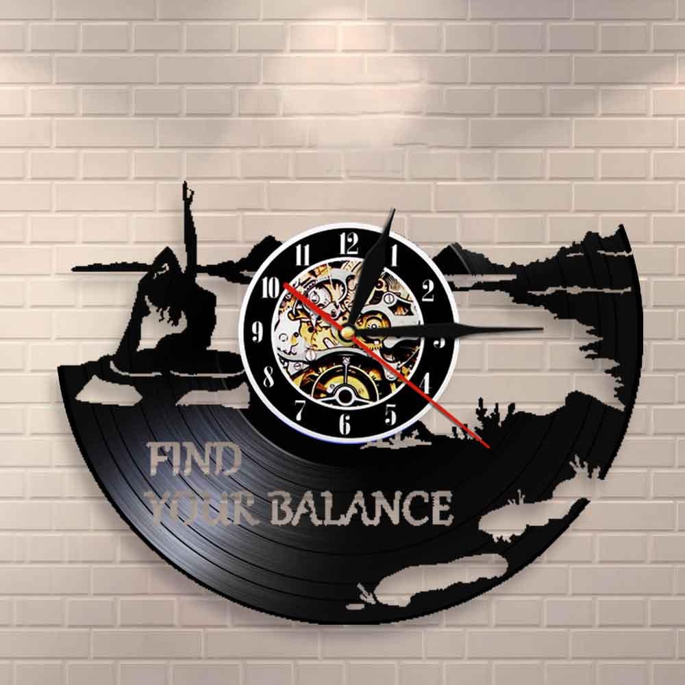 Acquistare Trova Il Tuo Equilibrio Yoga Citazioni Su Orologio Da Parete  Orologio Da Parete Vita Yoga Studio Vinyl Record Mandala Om Meditate Zen  Lotus Buddha Spirit Guarda Economico | Consegna Veloce E