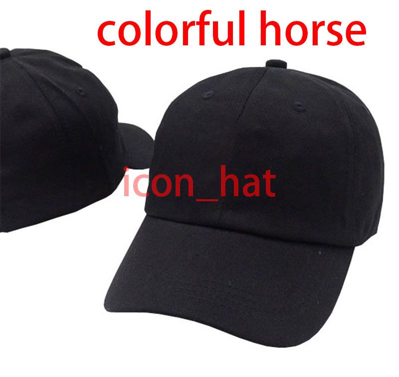 Czarny z kolorowym koniem