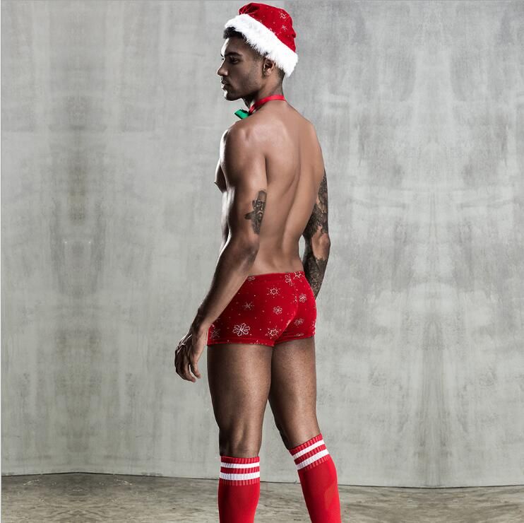 Ropa interior atractiva de de Navidad de la Navidad traje atractivo del boxeador
