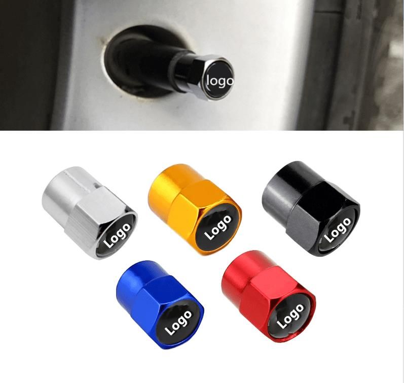 2021 Car Tire Valve Cap Black Silver Red Tyre Air Stems Caps Auto
