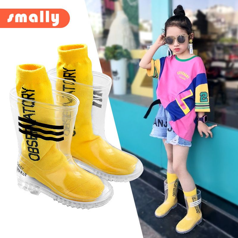 Niños Niñas Botas De Lluvia Y Carteles De Letra Transparente Impermeable A Prueba De Agua Zapatos De Lluvia Antideslizante Para Estudiantes Niños Zapatos De Bebé # 8 17 Lj201201 De 8,7 € | DHgate