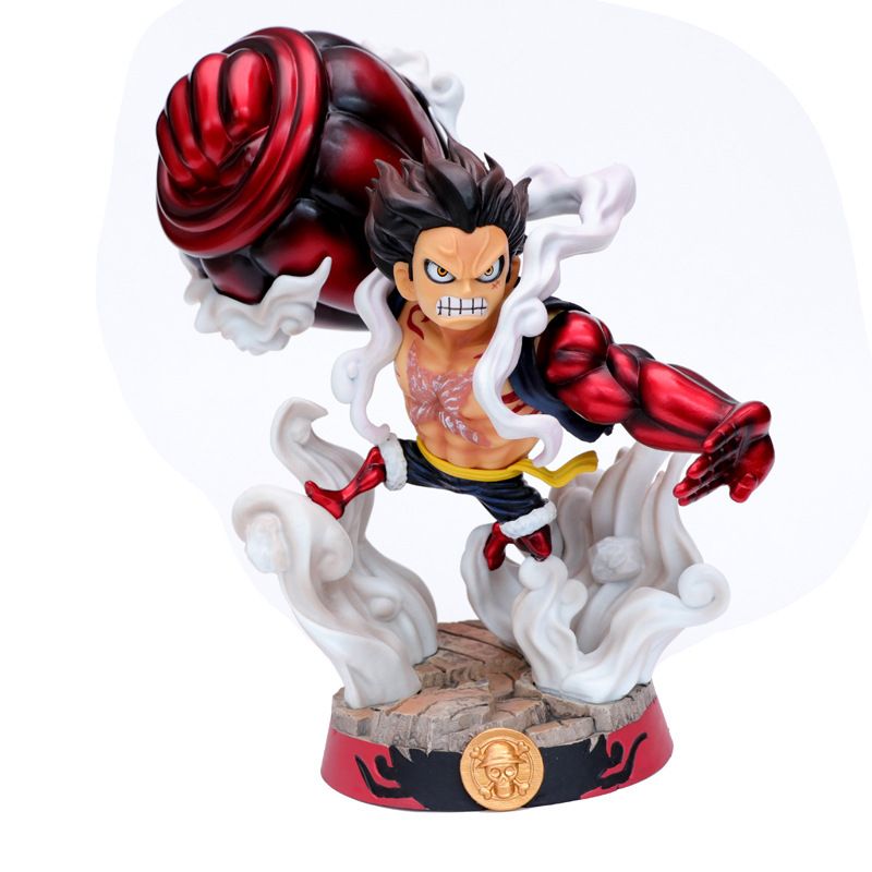 Anime One Piece GK Monkey D Luffy Gear Fourth PVC Figure Toy New In Box 28cm Red