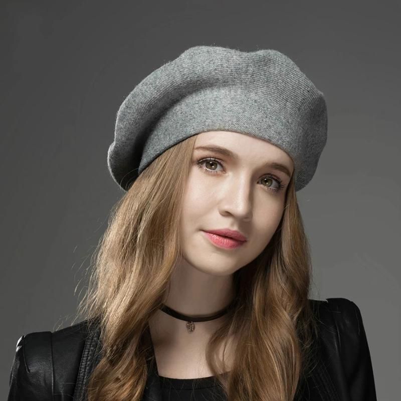 Boinas invierno sombrero damas lanas cachemire gorro mujer marca casual bonete de alta calidad femenino