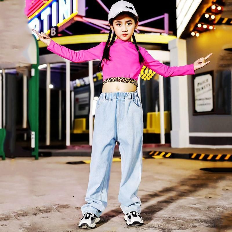 Nuevos niños baile de jazz para niña Ropa Hiphop Performance Etapa Ropa Niños sueltos