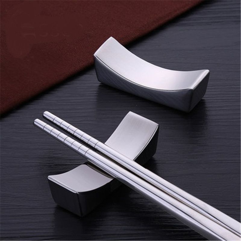 Chinese Chopstick Rest Traditional Irregular Square 304 Stainless Steel