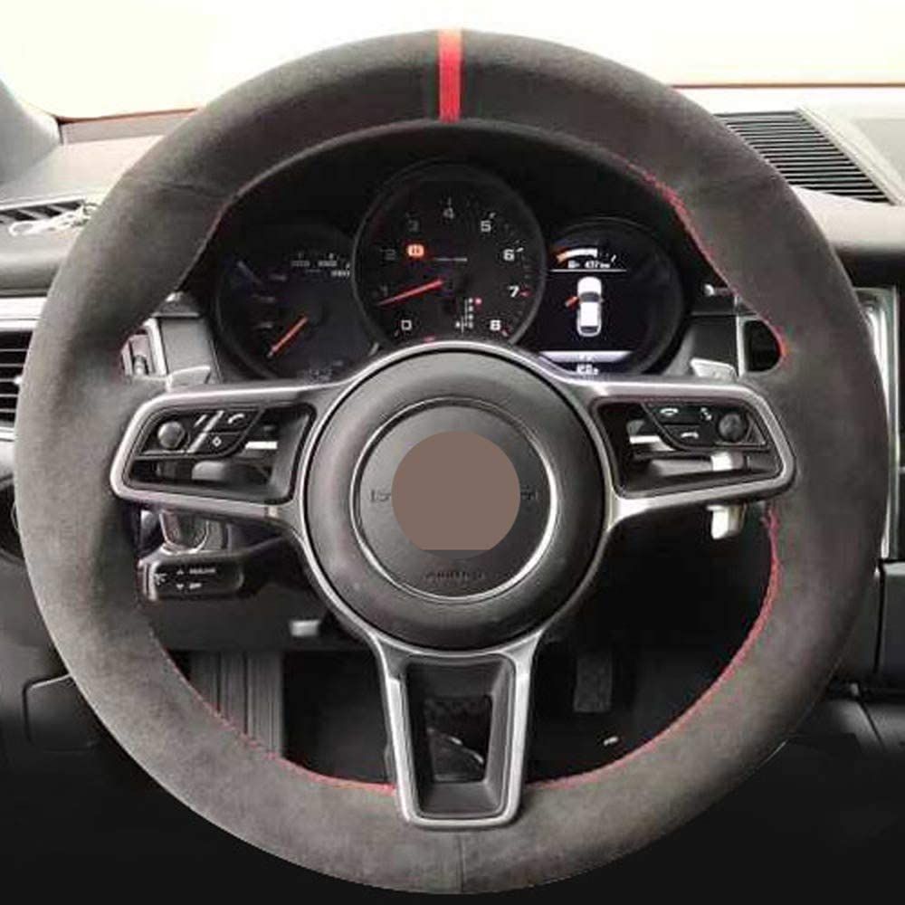 DIY Car Steering Wheel Cover Fit For Porsche Cayenne Macan Panamera 911