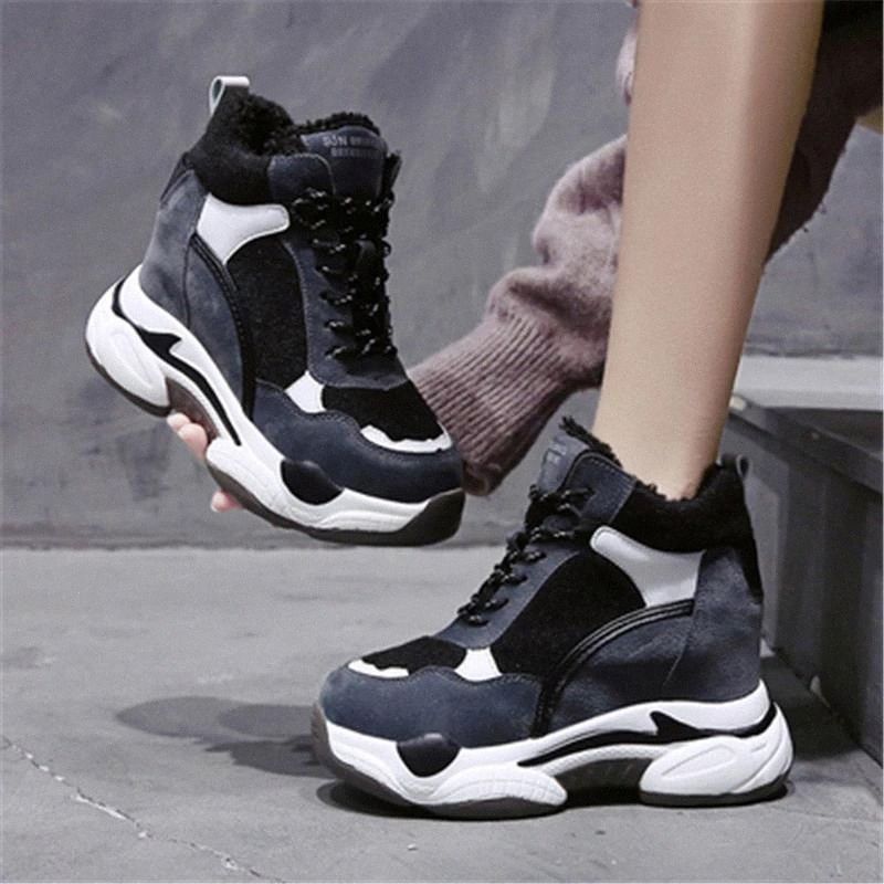 2021 Vrouwen Dikke Wiggen Casual Schoenen Winter Dames Pluche Warm Platform  Sneakers 9 Cm Verhoogde Interne Hoge Hak Vader Sport Schoenenw # Ca7w Van  Yjh_003, 37,53 € |DHgate