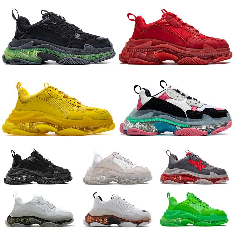 Compra Balenciaga Triple S Mens Para Mujer De Los Diseñadores Papá Crystal  Bottoms Plataforma De Época Zapatillas De Deporte Negras De Marca Blanca  Triples Formadores Planas De Lujo Barato | Entrega Rápida