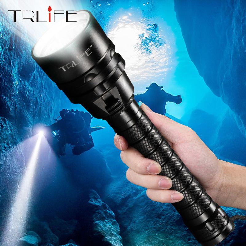 linterna LED impermeable Luz de buceo profesional IPX8 200 metros L2 
