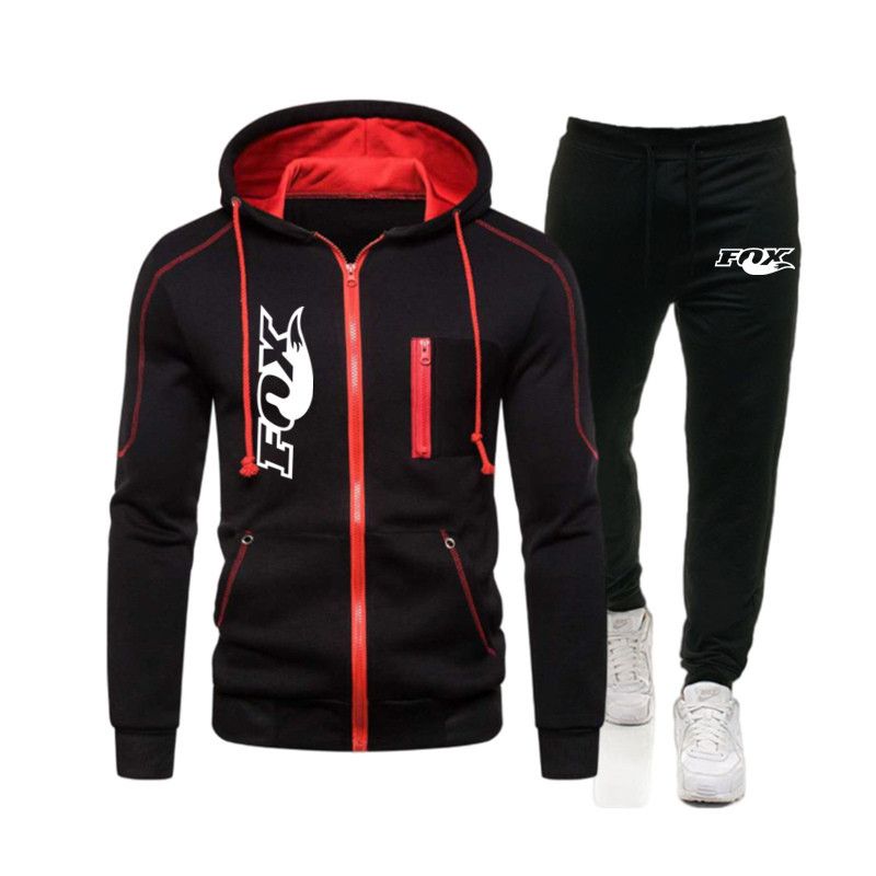 Compra Primavera Otoño 2020 Hombres Fox Juego De Sudor De Conjunto A Rayas  Chándal De Los Hombres Traje De Manga Completa Tops Con Capucha Deporte Al  Aire Libre Del Desgaste De 2