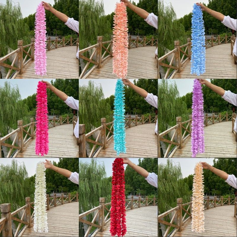 2020 1M Multi Colour Flowers Strings Wedding Decorations Artificial