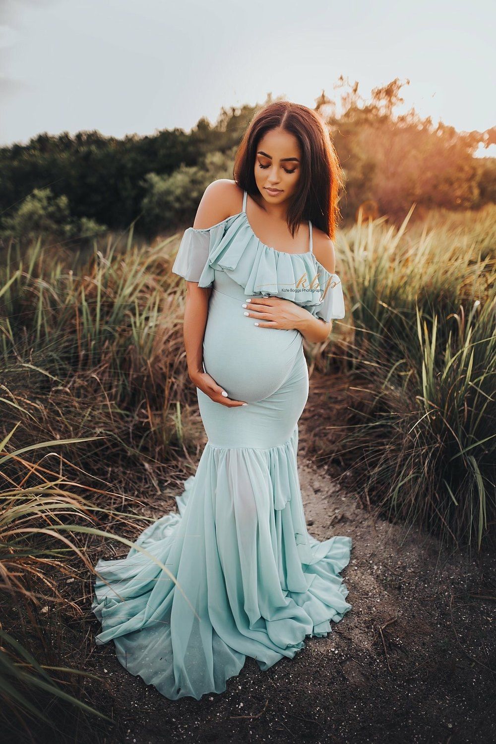 Mermaid Maternity Dresses For Photo 