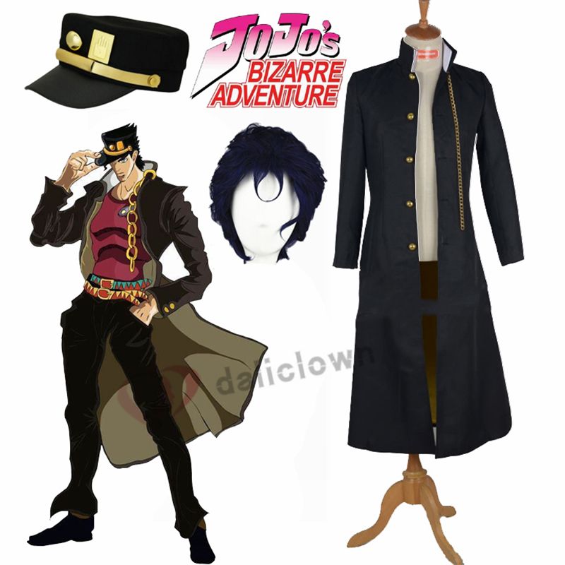 Acquistare Cappotto Del Rivestimento Bizarre Adventure Jotaro Kujo Cosplay  Del Anime Nero Di Jojo Cappello Di Partito Di Halloween Outfits Su Ordine  Economico | Consegna Veloce E Qualità | It.Dhgate