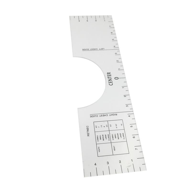 Wholesale Transparent Acrylic Alignment T-Shirt Ruler 